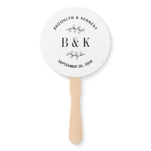 Fun Monogram Floral Botanical Wedding Couple Name