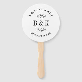 Fun Monogram Floral Botanical Wedding Couple Name Handwaaier