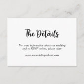 Fun Monogram Floral Botanical Wedding Couple Name Informatiekaartje (Voorkant)