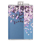 Fun Monogram Lavender Confetti op Blue Heupfles (Achterkant)