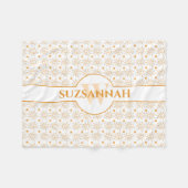 Fun Monogram Naam Handtekening Zon Fleece Deken (Voorkant (Horizontaal))