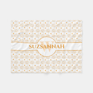 Fun Monogram Naam Handtekening Zon Fleece Deken