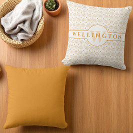 Fun Monogram Naam Handtekening Zon Kussen