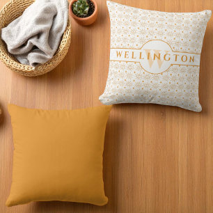 Fun Monogram Naam Handtekening Zon Kussen