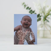 Fun monoline Kerstmis Afzegelschrift en foto Briefkaart (Staand voorkant)