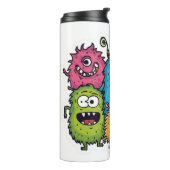 Fun Monster Bunch Thermal Tumbler Thermosbeker (Gedraaid links)