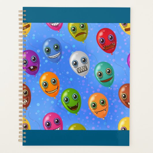 Fun Monster Face Balloons Planner (Voorkant)