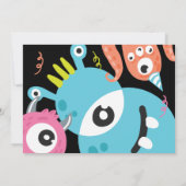 Fun Monster Mash Photo Birthday Party Invitation Kaart (Achterkant)