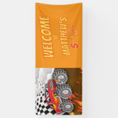  Fun Monster Truck Birthday Welcome Party Spandoek (Verticaal)