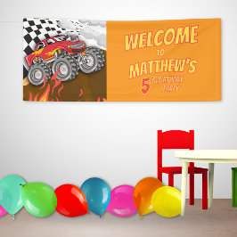  Fun Monster Truck Birthday Welcome Party Spandoek
