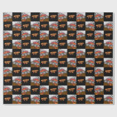Fun Monster Truck Birthday Wrapping Paper Cadeaupapier (Vlak)