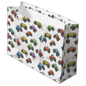Fun Monster Trucks Birthday  Groot Cadeauzakje (Voorkant Gekanteld)