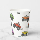 Fun Monster Trucks Birthday Party  Papieren Bekers (Rechts)