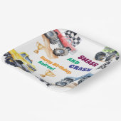 Fun Monster Trucks Birthday Party Papieren Bordje (Gebogen)