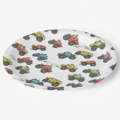 Fun Monster Trucks Birthday Party  Papieren Bordje (Gekanteld)