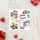 Fun Monster Trucks Birthday Party Servet (Insitu)