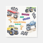 Fun Monster Trucks Birthday Party Servet (Voorkant)