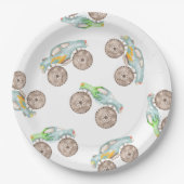 Fun Monster Trucks Verjaardagspapier Borden Papieren Bordje (Voorkant)