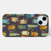 Fun Monsters Patroon Case-Mate iPhone Case (Achterkant (horizontaal))