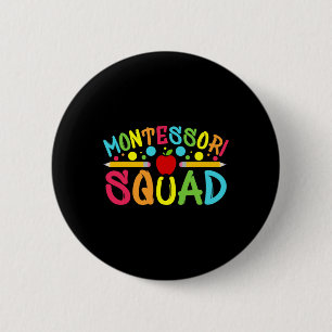 Fun Montessori Squad Montessori leraar Terug naar Ronde Button 5,7 Cm