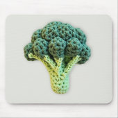 Fun Mood Boost Groene Minimalistische Haak Broccol Muismat (Voorkant)
