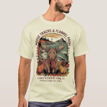 Fun Moose Flannel Custom Herfst Shirt Acadia Maine