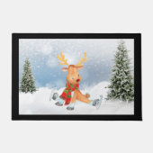 Fun Moose Wildlife kerstklep Deurdeur Deurmat (Voorkant)