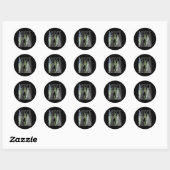 Fun Mountain Adventure Ski Squad Winter Sport Ski Ronde Sticker (Vel)