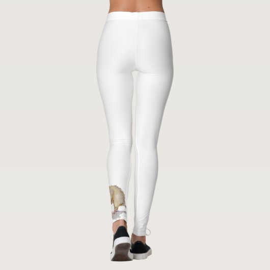 Fun Mouse Art over Leggings-geweldige workout Draa Leggings (Achterkant)