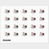 Fun movie lovers add text ronde sticker (Vel)