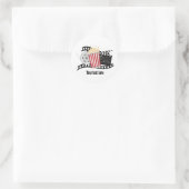 Fun movie lovers add text ronde sticker (Tas)