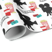 Fun Movie Lovers party tiled wrap Cadeaupapier (Rol Hoek)