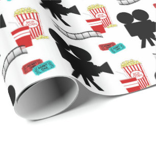 Fun Movie Lovers party tiled wrap Cadeaupapier