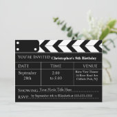 Fun Movie Night Birthday Party-uitnodigingen Kaart (Staand voorkant)