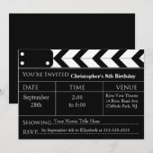 Fun Movie Night Birthday Party-uitnodigingen Kaart (Voorkant / Achterkant)