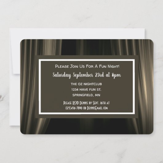 Fun Movie Parody Bachelor Party Invitation Kaart (Achterkant)