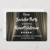 Fun Movie Parody Bachelor Party Invitation Kaart (Voorkant)