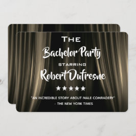 Fun Movie Parody Bachelor Party Invitation Kaart