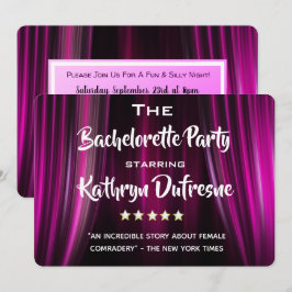 Fun Movie Parody Bachelorette Party Invitation Kaart