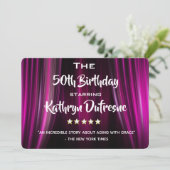 Fun Movie Parody Birthday Party Invitation Kaart (Staand voorkant)