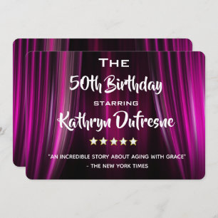Fun Movie Parody Birthday Party Invitation Kaart