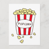 Fun Movie Theater Popcorn in Red White Bucket Briefkaart (Voorkant)