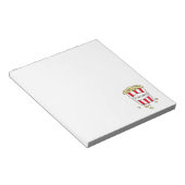 Fun Movie Theater Popcorn in Red White Bucket Notitieblok (Schuin)