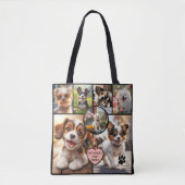 Fun Multi Photo Collage Dog Lover Tote Bag (Voorkant)