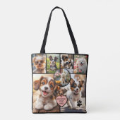 Fun Multi Photo Collage Dog Lover Tote Bag (Achterkant)