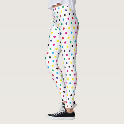 Fun Multicolor Polka Dot Pattern-Leggings Leggings (Links)