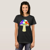 FUN MUSHROOM TEE NATURE COLORFUL MUSHROOM RAINBOW  T-SHIRT (Voorkant volledig)