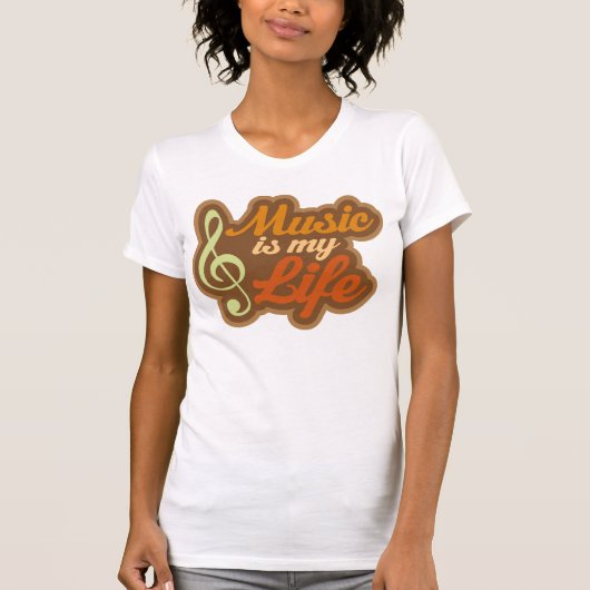 Fun Music is mijn leven Musical Quote Womens T-shi T-shirt (Voorkant)