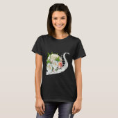 FUN MUSIC ROSE PIANO MUSIC NOTES & FLOWERS CLUSTER T-SHIRT (Voorkant volledig)