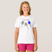 Fun Musical Notes Crescent Moons Kite T-shirt (Voorkant volledig)